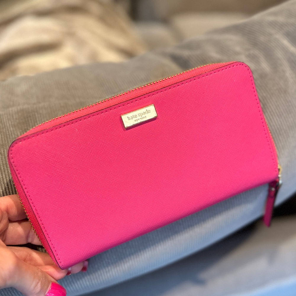 Like new Kate spade hot pink wallet